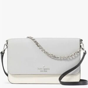 Kate Spade Elegant Gray and Cream Crossbody Bag